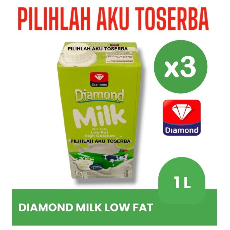 

SUSU DIAMOND LOW FAT HI CAL 1 LITER - ( HARGA 3 pcs )