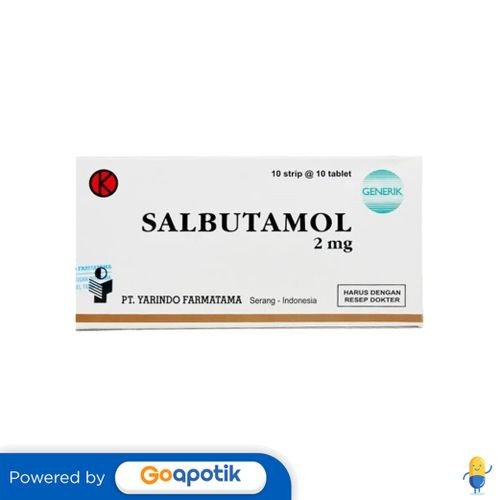 Salbutamol Yarindo 2 Mg Box 100 Tablet