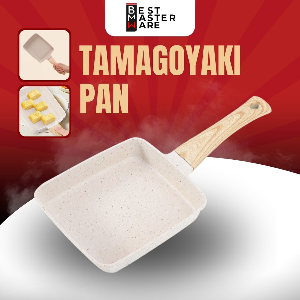 Okela -  Tamagoyaki Pan Bahan Aluminium Wajan Untuk Menggoreng Telur Omelette Anti Lengket Dan Anti 