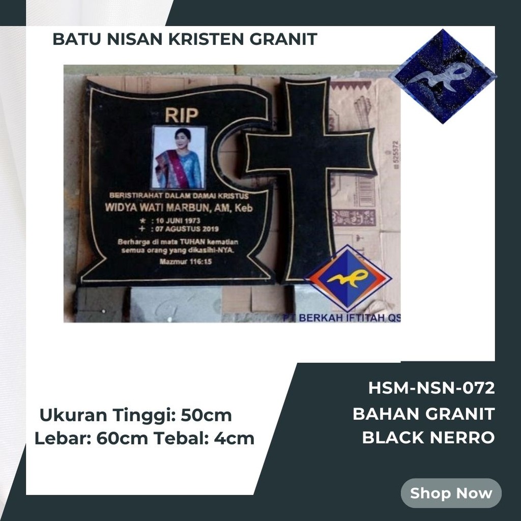 Batu Nisan Kristen Granit