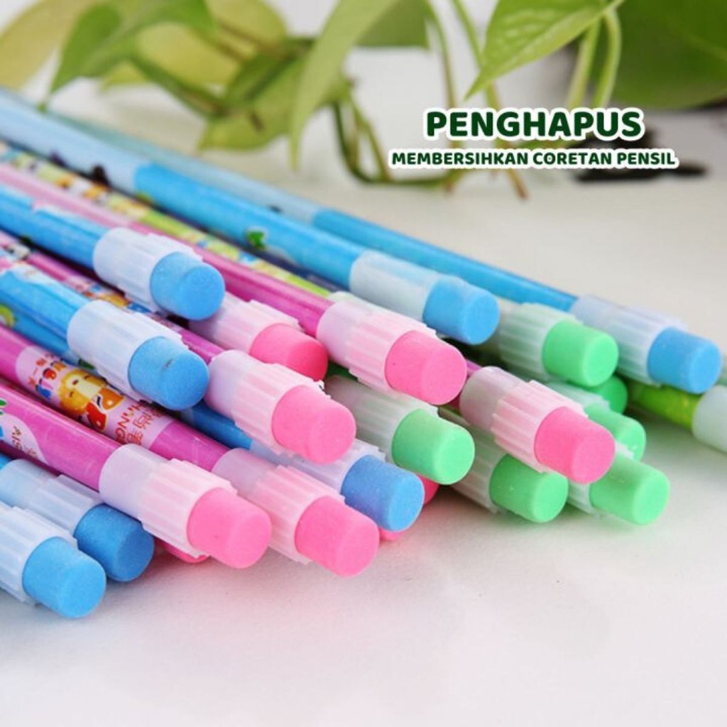 

AVEN Set Pensil Karakter 12pcs+Rautan Mini Stationery Alat Tulis Sekolah Anak Paket Lengkap