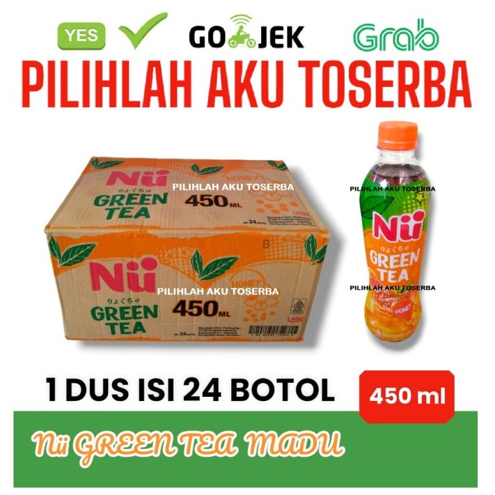 

NU Green Tea HONEY MADU 450 ml - ( HARGA 1 DUS ISI 24 botol )