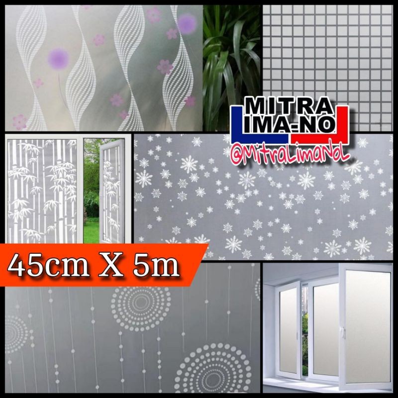 Sticker Kaca / Sandblast [45cm X 5meter] Jendela Pintu Rumah