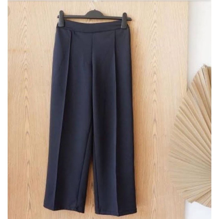 Kulot Scuba Cubit Jumbo Premium / Kulot Highwaist Putih Tulang / Kulot Scuba Cubit