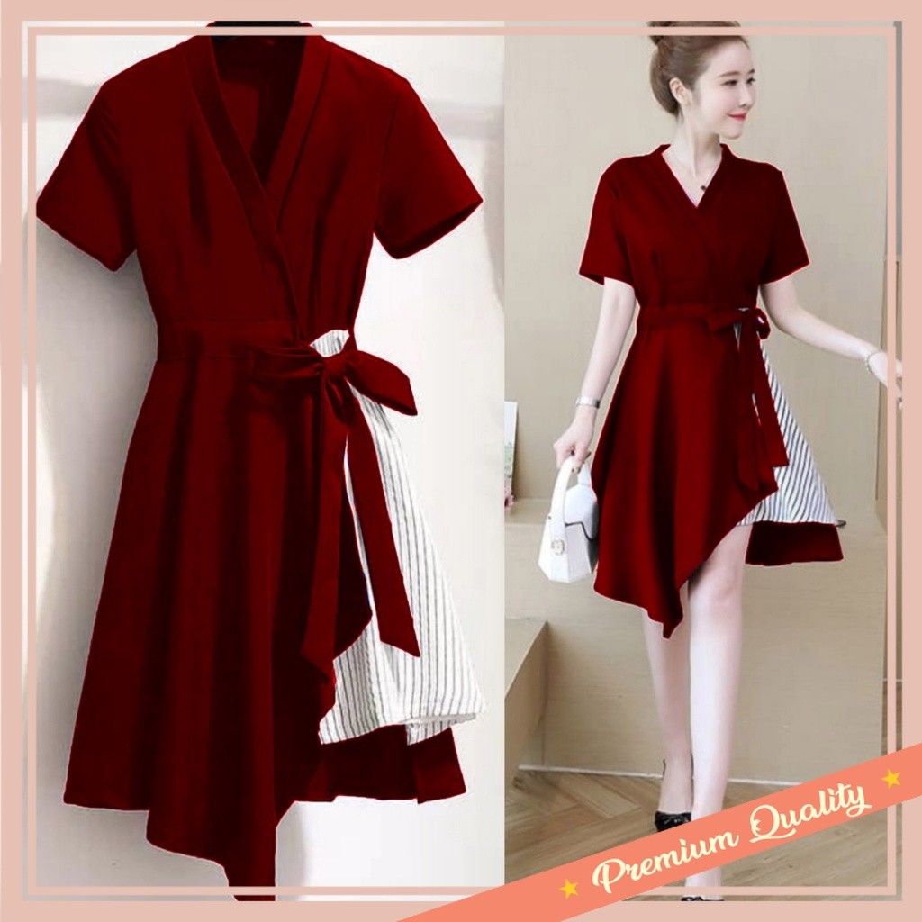 PROMO DRESS NATAL MURAH KEKINIAN KOREAN STYLE / JYACOLECTION-DRESS NATAL TERBARU-GAUN NATAL TERBARU-