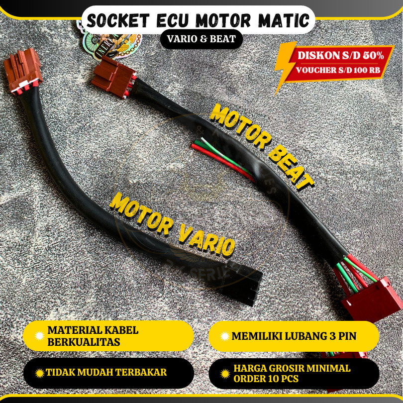 Soket Socket ECU Kiprok Vario Beat Techno 125 CC 150 CC FI ECM ACG