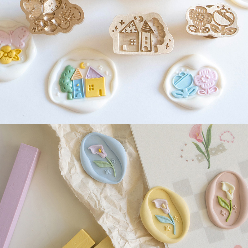 

Flowers Wax Seal Stamp 3D flower Sealing Stamp Head For Cards Envelopes Wedding Invitations Scrapbooking