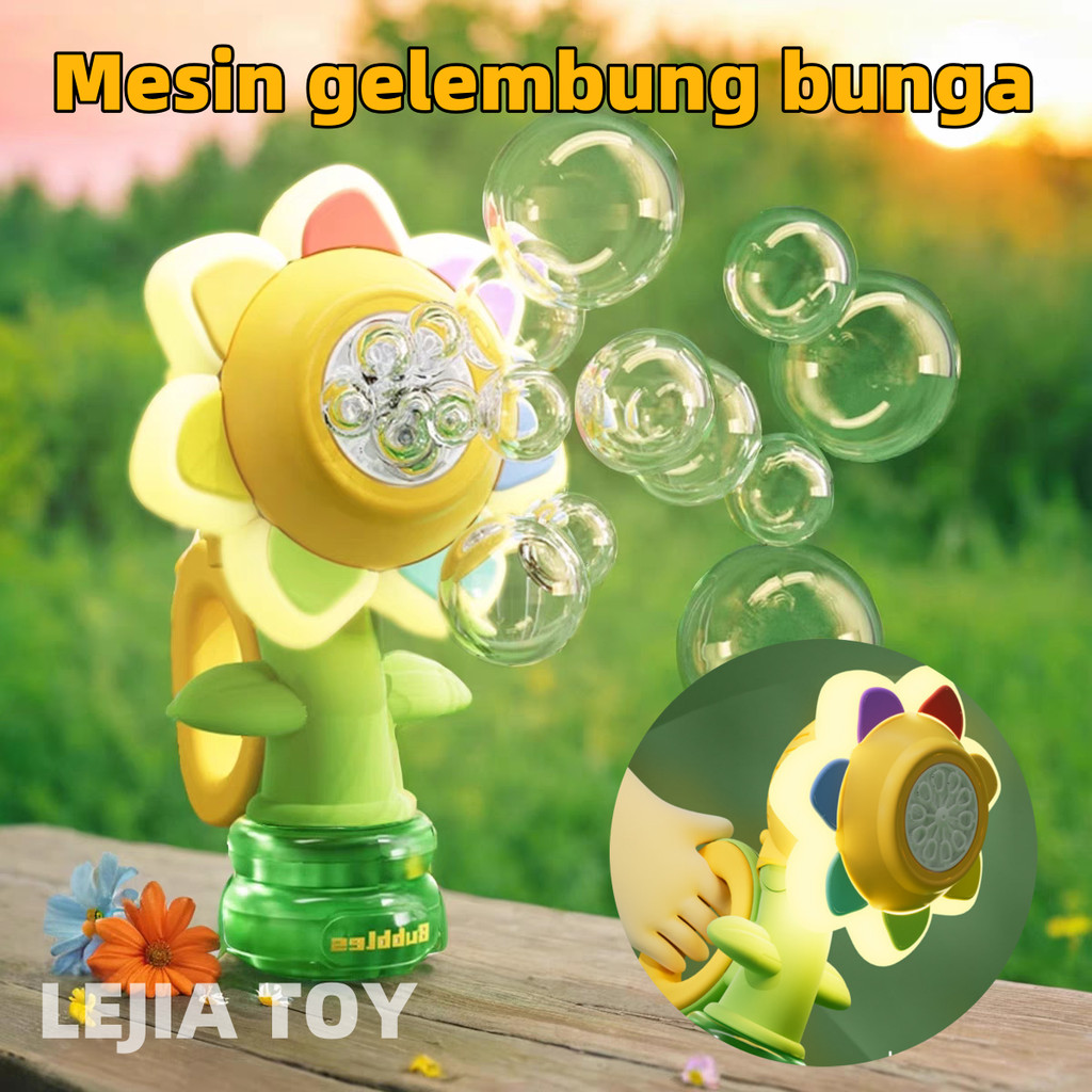 [COD]Menari Mainan Anak-anak Pistol Gelembung Bunga Matahari/Mainan Gelembung Busa Bubble Balon/Sena