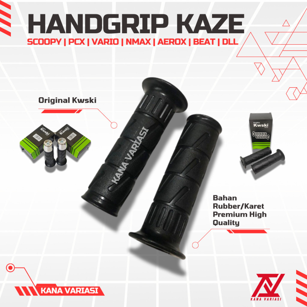 Handgrip Kaze Original Kawasaki Set Jalu Pcx Universal Semua Motor Vario Beat Nmax Pcx Adv Aerox Gen