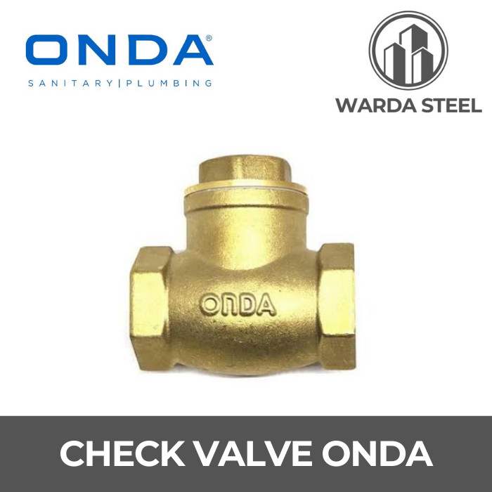 Check Valve 1" Kuningan ONDA - Klep Tabok Brass Swing Check Valve 1 Inch