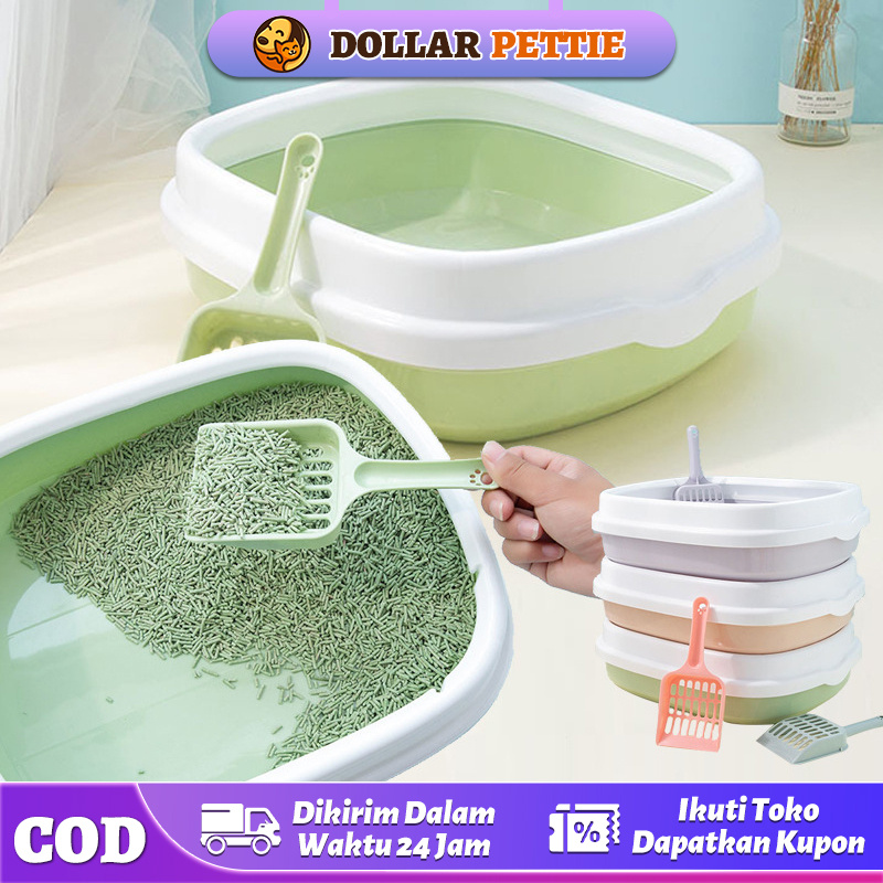 Bak Pasir Kucing Baskom Pasir Kucing Litter Box Kucing Litter Box Kucing Kotak Kotoran Kucing Cat Li