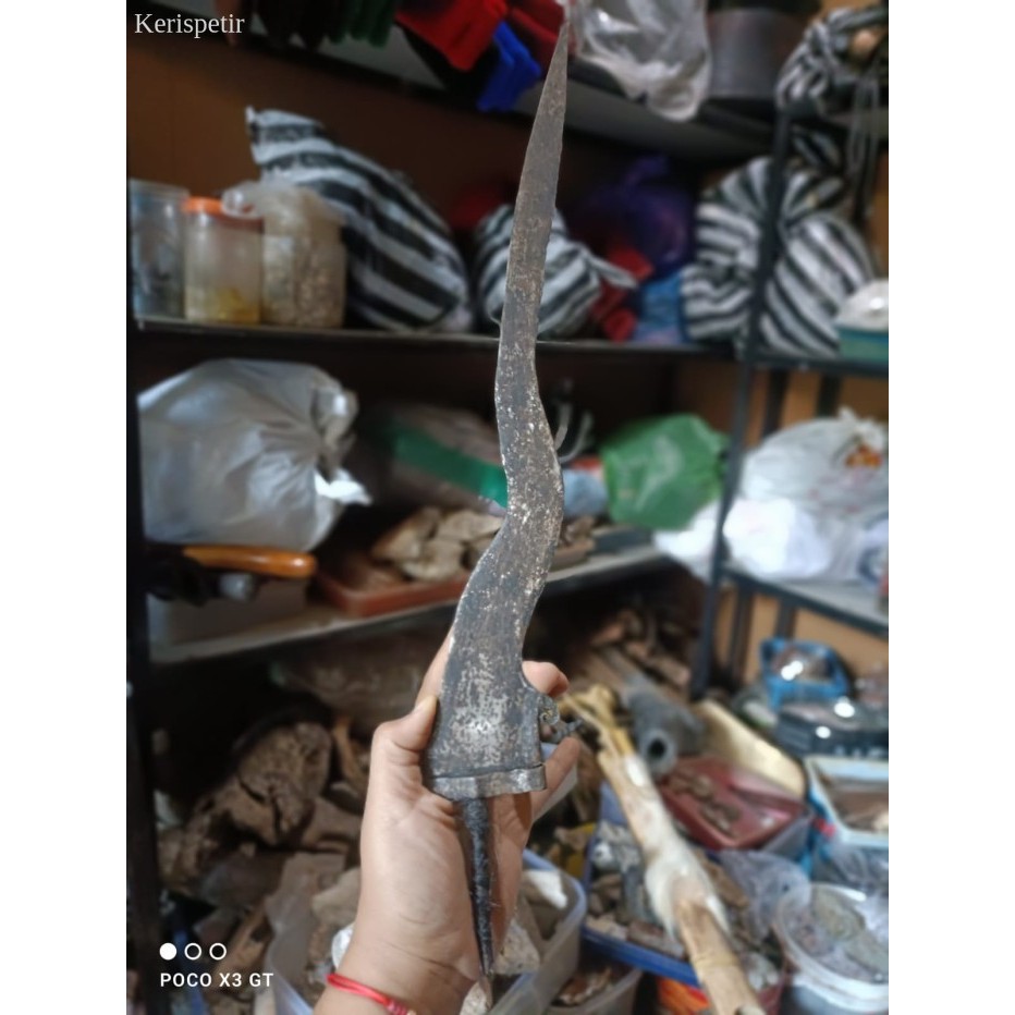 

keris jangkung langka luk petir tirto bkn megantor sengkelat kamarogan murah antik