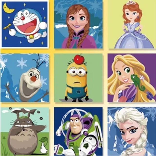 

Children canvas painting - kanvas anak - number coloring - mewarnai - Buzz