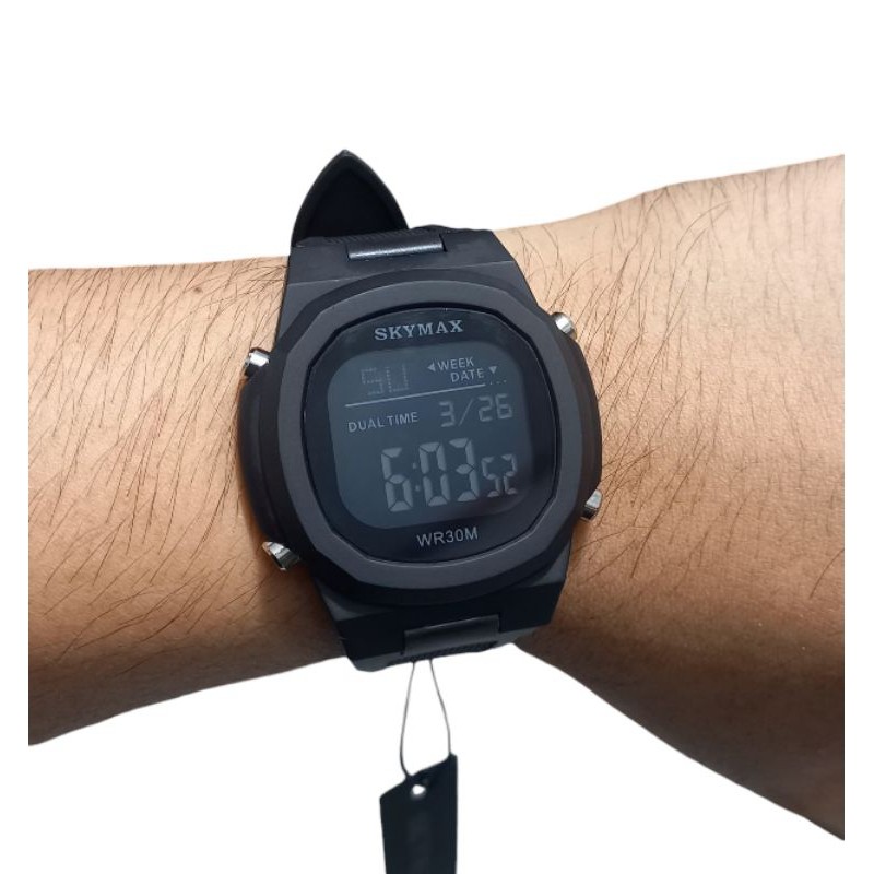JAM TANGAN DIGITAL PRIA ORIGINAL SKYMAX 2302G ANTI AIR/JAM TANGAN COWOK KEKINIAN