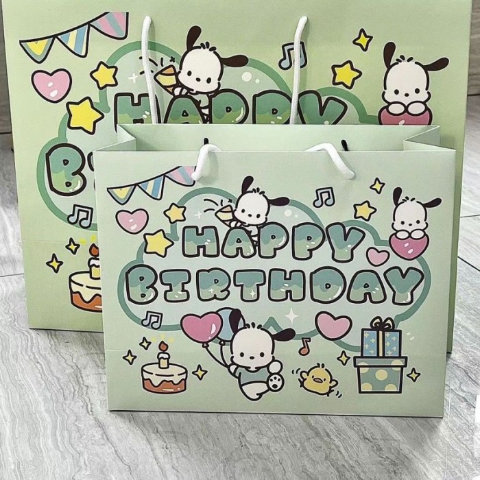 

Paper Bag Paperbag Ulang Tahun Tas Kertas POCHACCO BIRTHDAY EDITION Hampers Gwiyeo