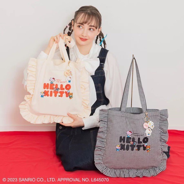 Hello Kitty Ruffle Shoulder Bag | Tas renda hello kitty