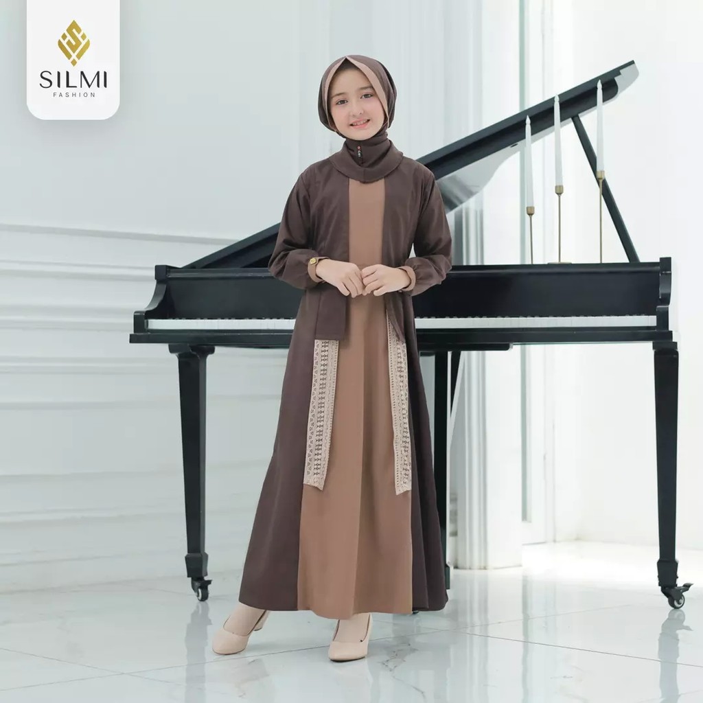 Santika Gamis Anak Perempuan One Set Hijab Gamis by Silmi