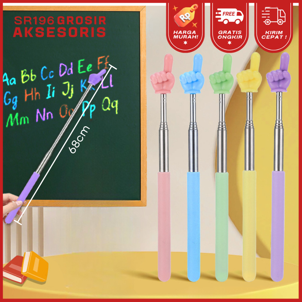 

Alat Tongkat Penunjuk Papan Tulis Tongkat Mengajar Teleskopik Tongkat Tunjuk Jari