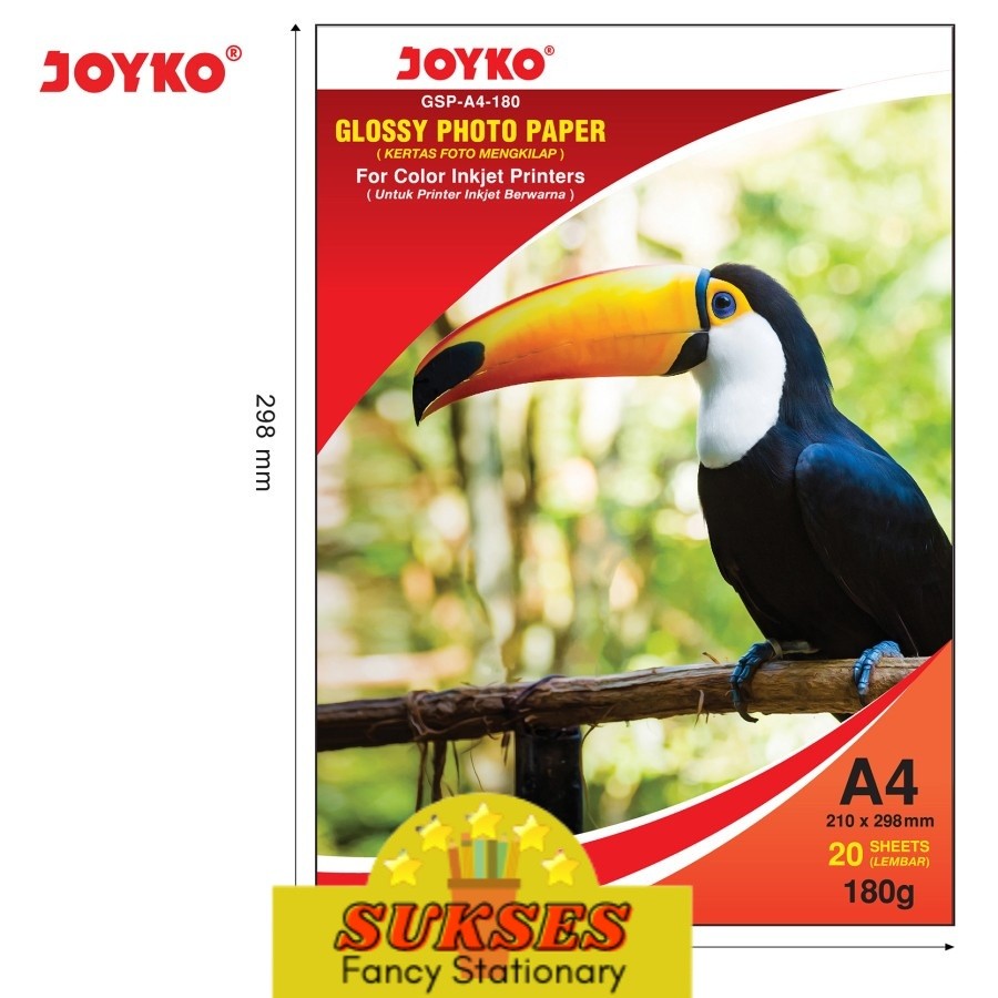 

Glossy Photo Paper Kertas Foto Mengkilap Gsp-A4-180 20 Sheets Lembar