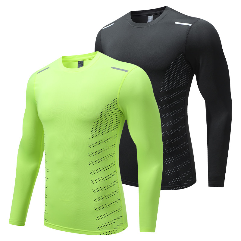 Compression Shirt Men Short Running T Shirt Gym Sports Top Quick Dry Breathable Black Fitness Tights