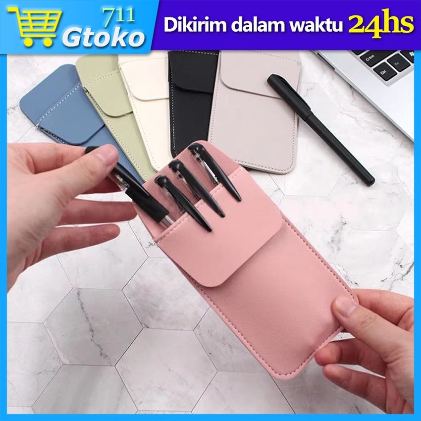 

Leather Pen Case Tempat Pensil Kulit Dokter Perawat Holder Pena Pencil Alat Tulis