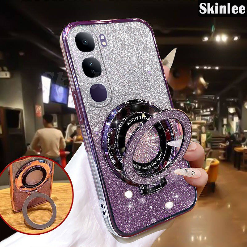 New Design Case For Vivo V40 V50 Lite Case Shining Glitter Soft Fall Protection With Stand Cases for