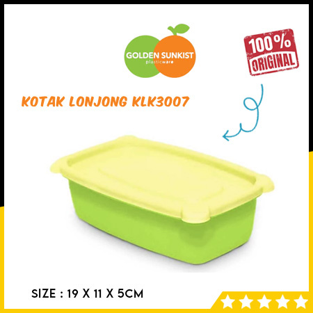 Kotak Nasi Plastik Tutup Lonjong Kecil Golden Sunkist KLK3007