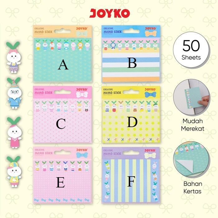 

Memo Stick MMS-42 Creative Sticky Note Kertas Memo Memo Tempel Joyko