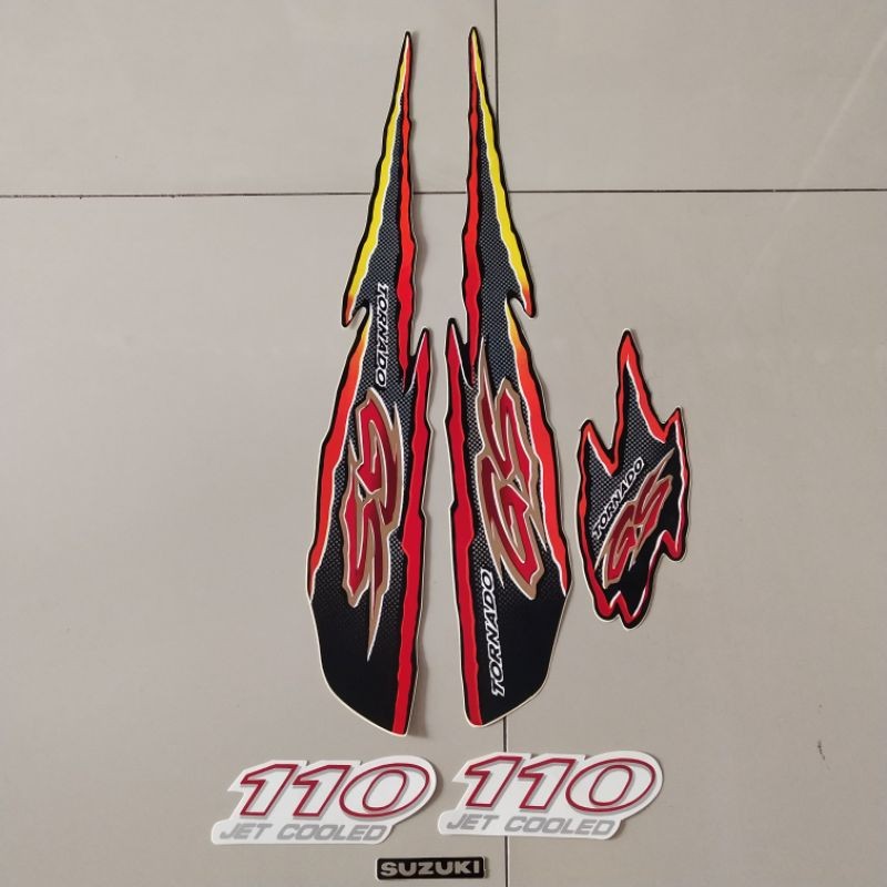 Striping Suzuki gs tornado 110 1997 merah