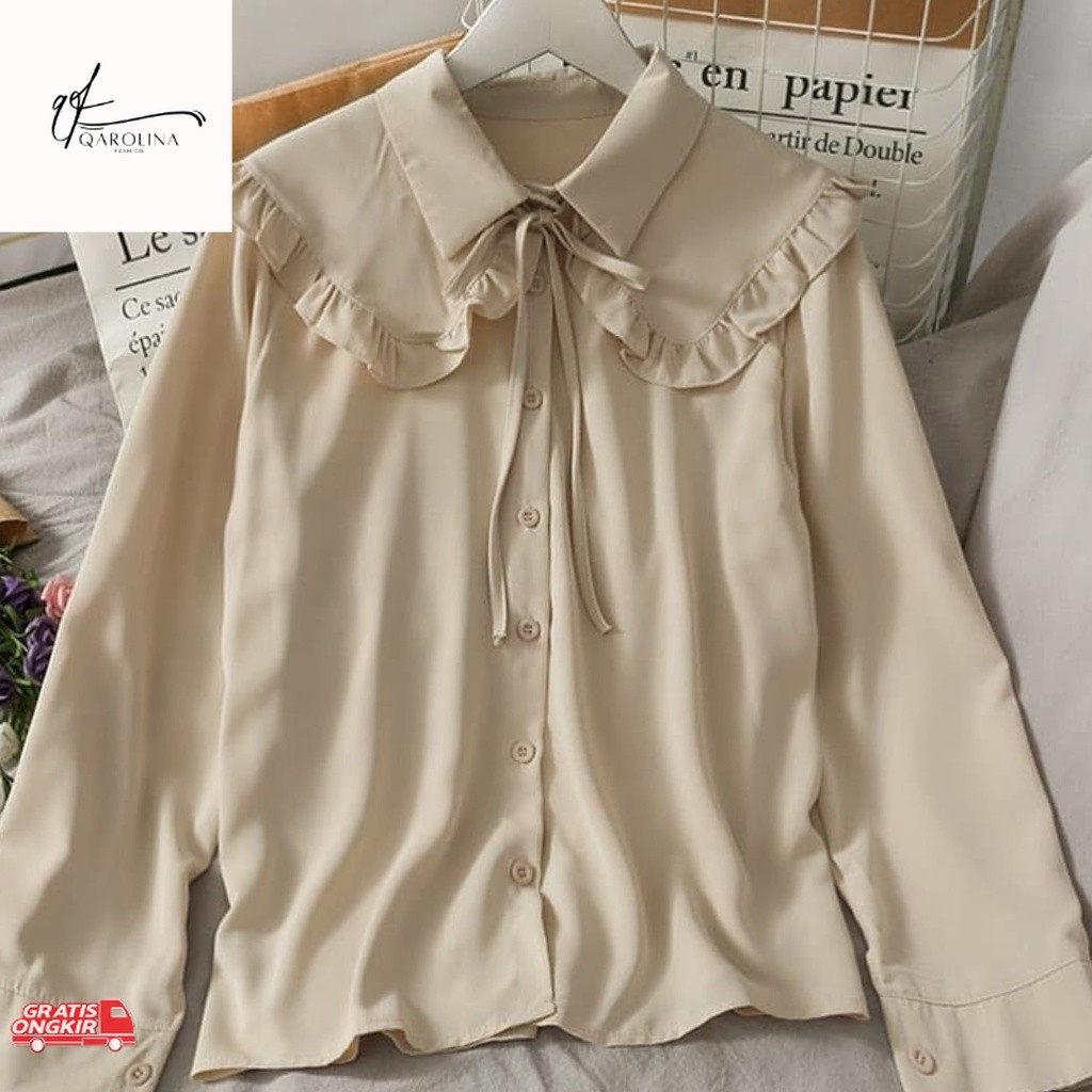 Baju Korea / Femes Livy Blouse Atasan Muslim Top Wanita Korean Style