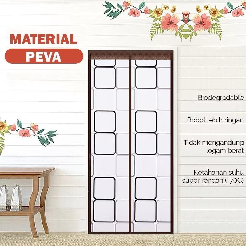 ACEH.ANSA Tirai Pintu Magnet  khusus ruang AC - 90x210cm