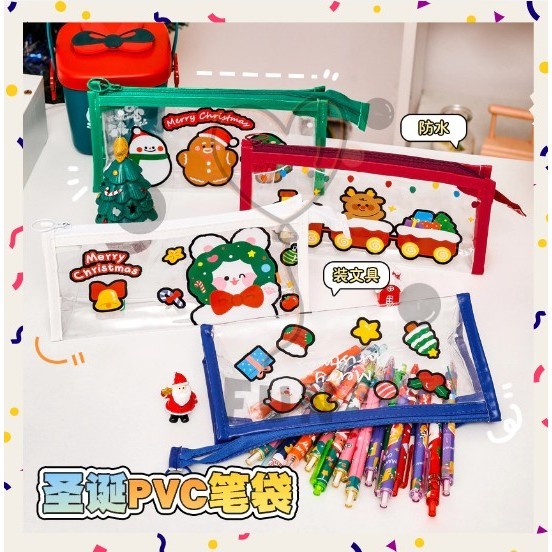 

FF TEMPAT PENSIL KARTUN NATAL TRANSPARAN POUCH SERBAGUNA TAS KOSMETIK MULTIFUNGSI KOREA ECER S-PC002