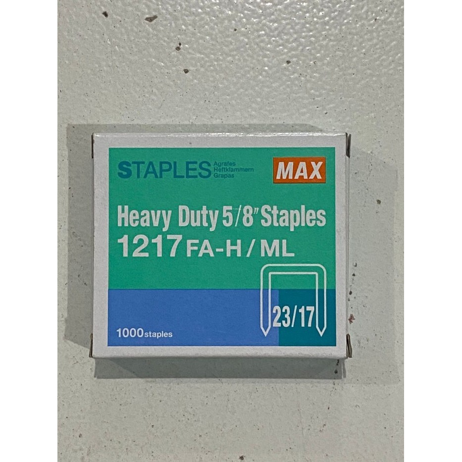 

Isi Staples Max no 1217 / 23/17 ORIGINAL / Isi Staples Max Besar Duduk