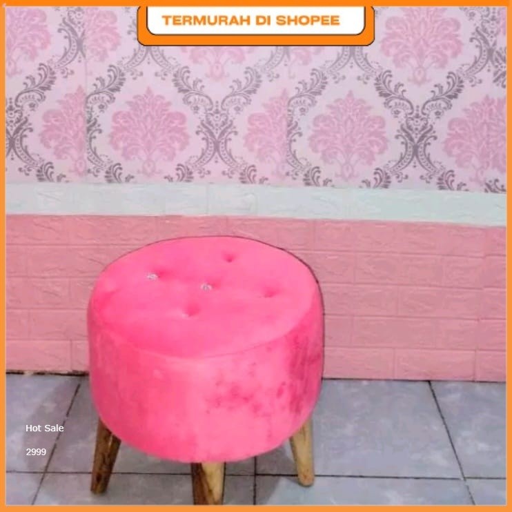 STOOL KANCING / STOOL BULAT / STOOL KOTAK BAHAN BLUDRU  PERLENGKAPAN RUMAH