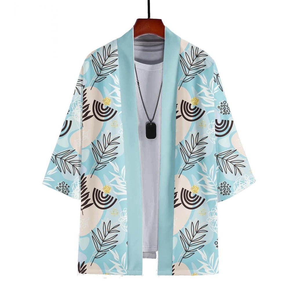 Outer Kimono Wanita Pria Outer Blazer Motif Korean Dan Jepang