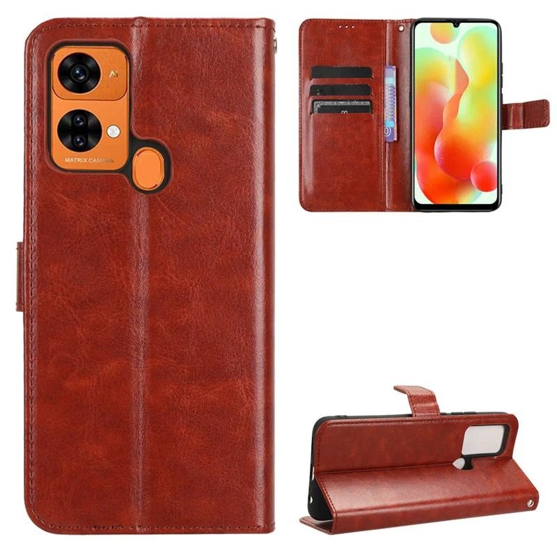 Caing HP Oukitel C33 Case Bahan kulit sapi mewah asli Penutup Kulit PU Cocok untuk Oukitel C33 C31 C