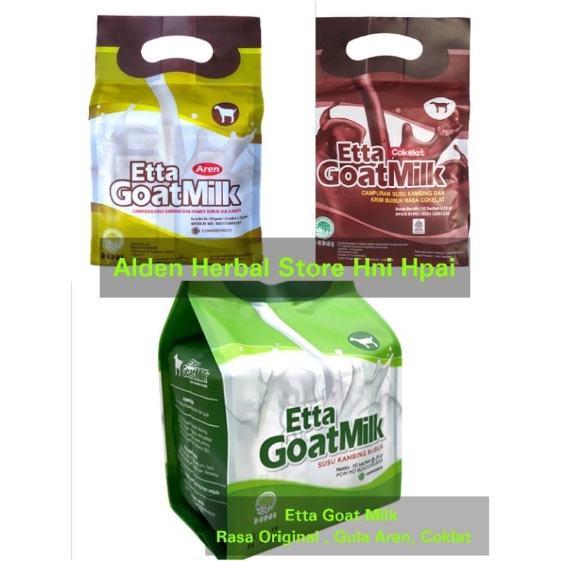 

Susu Kambing HNI 100% Ori Dengan Rasa Ori , Aren Dan Coklat