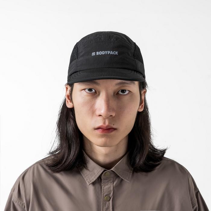 Bodypack Ensnare Nylon Wrinkle 5 Panel Cap Topi - Hitam