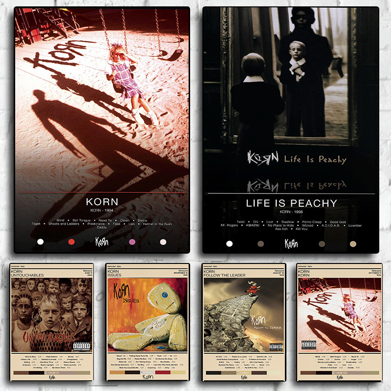 

Korn Rock Band Music Album Cover Follow The Leader Poster Print Wall Art Pictures Canvas Painting Living Room Bedroom Home Decor