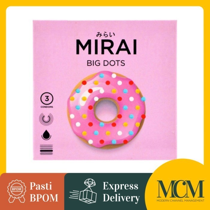 

konnnndddoooo Paling Tipis - Mirai konnnndddoooo Big Dots - 3 Pcs