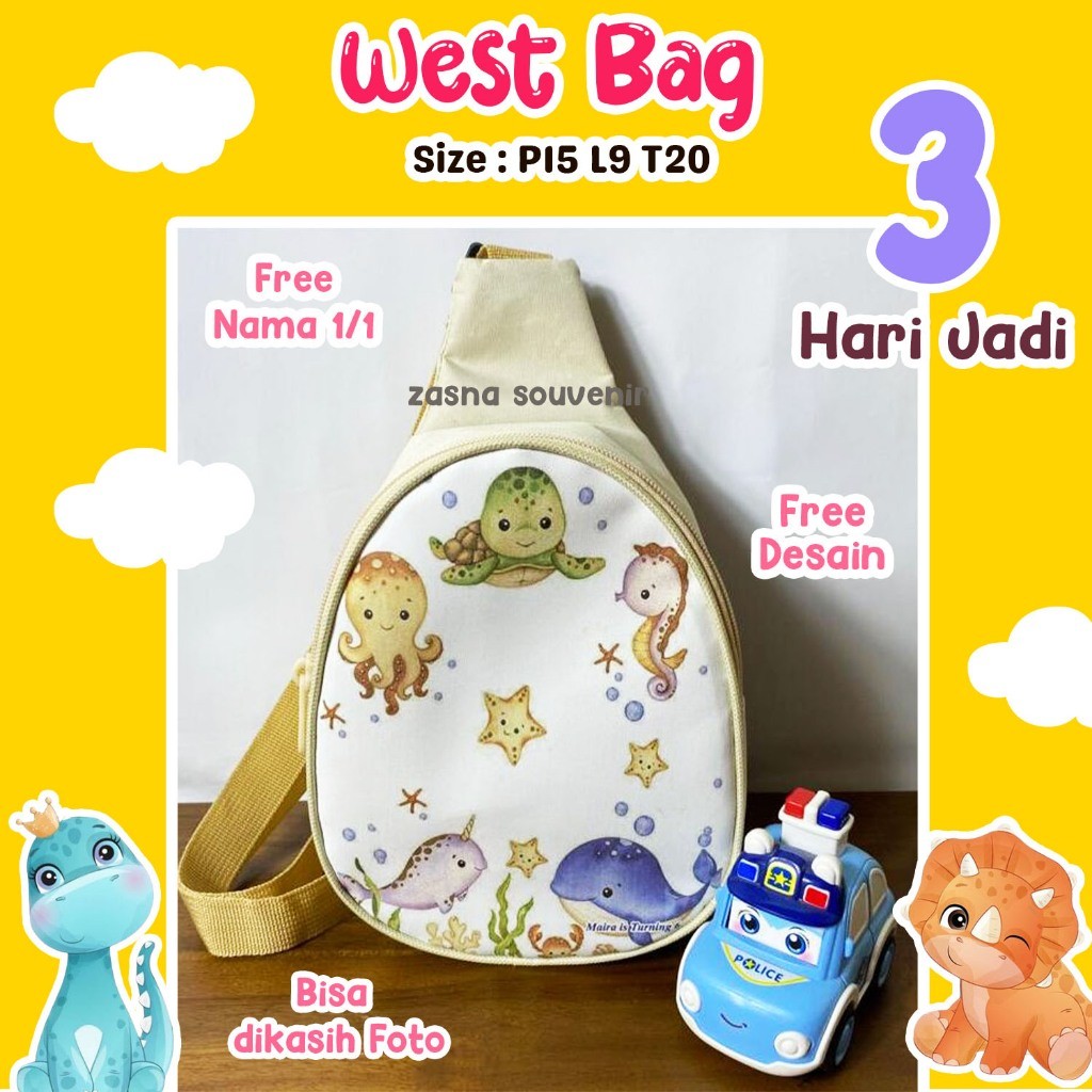 

WEST BAG/ TAS ULTAH/ FREE DESAIN/ FREE CUSTOM NAMA/ PREMIUM BAG/ KUALITAS PREMIUM