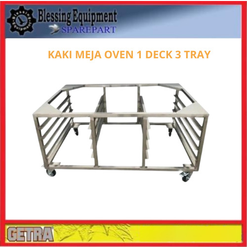 Kaki oven/Meja oven Deck Stainless Steel | Untuk Oven 1 deck 3 tray