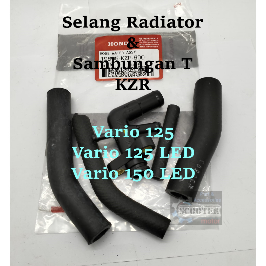 Selang Radiator + Sambungan T Radiator KZR HONDA VARIO 125 TECHNO VARIO 125 LED VARIO 150 LED
