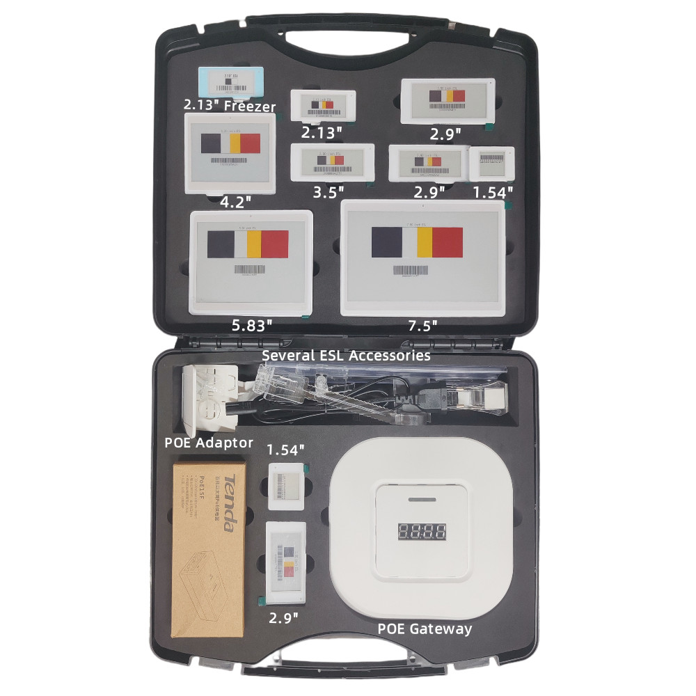 

Hot Sale 11 pcs 4 Color 2.4GHz Electronic shelf label Digital price tag ESL price tag demo kit for retail store