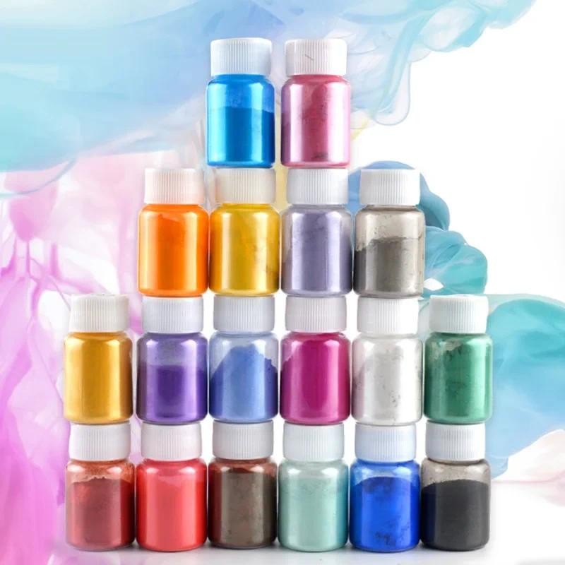 

18Color Epoxy Resin Pigment Kits Mica Powder Dye Pearl Pigment Natural Mica Mineral Powder DIY Glitter Epoxy Mold Jewelry Making