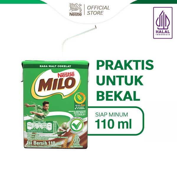 

Milo UHT 110ml / Milo Cair Rasa Malt Cokelat Coklat Kotak (1 pcs)