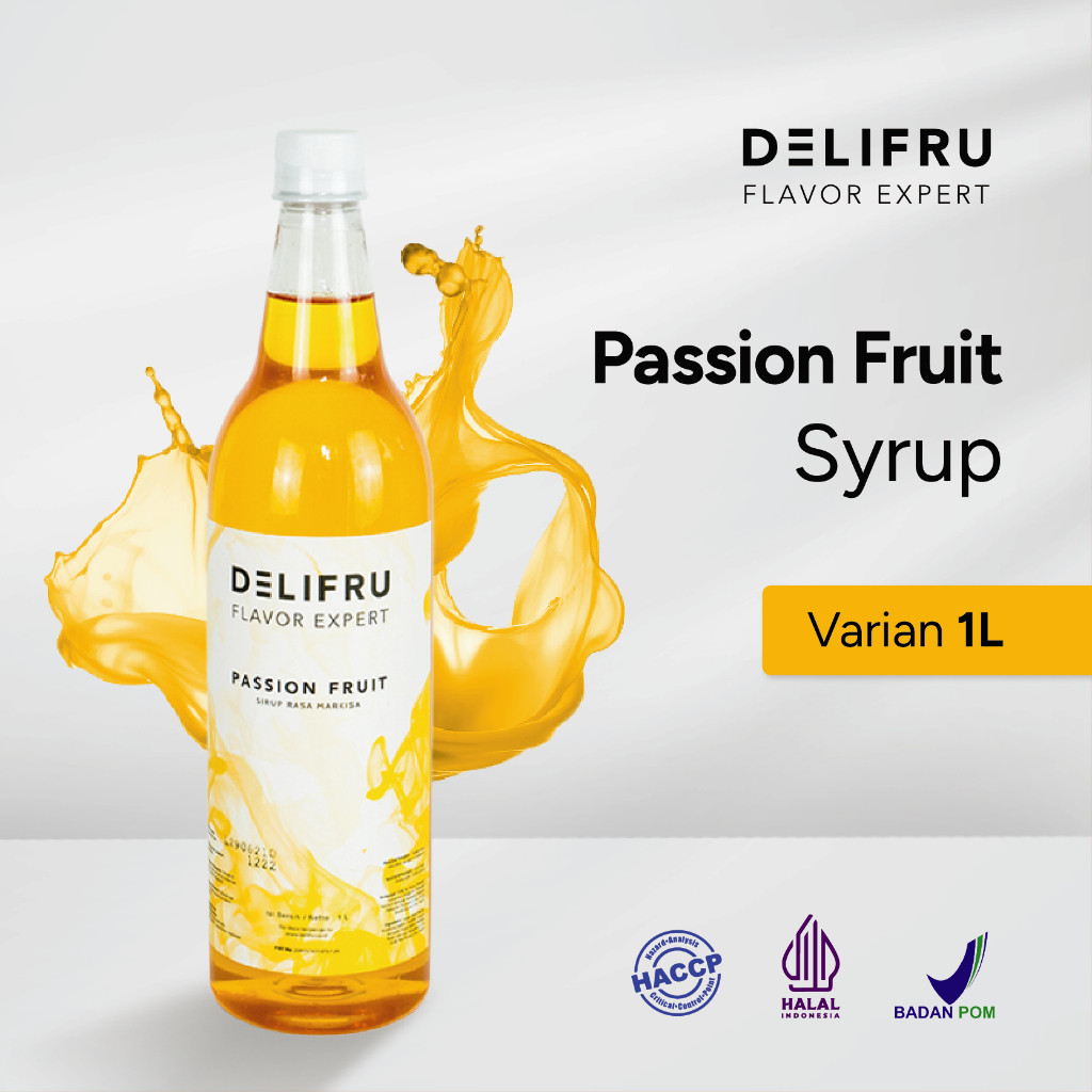 

Delifru Passion Fruit Syrup 1 Liter - Sirup Markisa