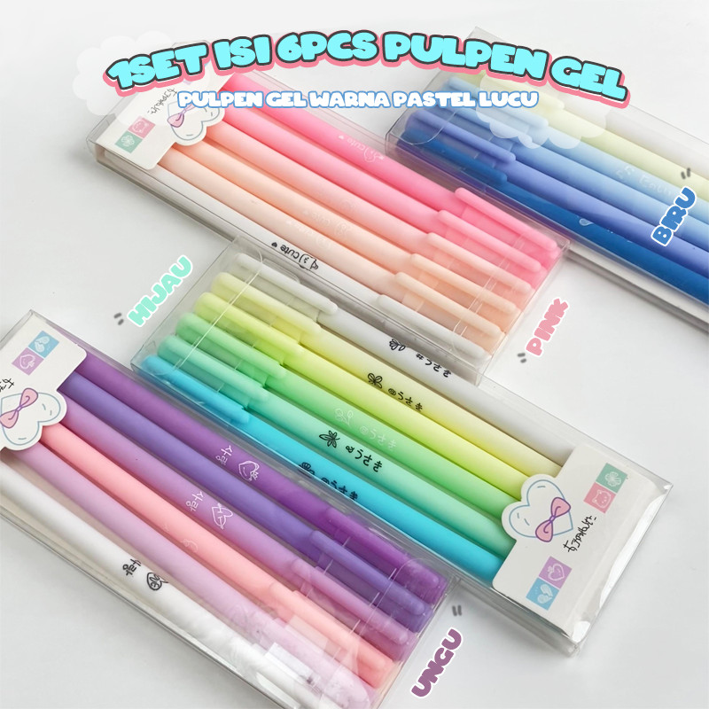 

Pulpen Set 4 isi Gel Polos Pena uniseks warna Morandi / 1 set pena air seri retro / alat tulis kantor pena color hitam pena siswa sederhana