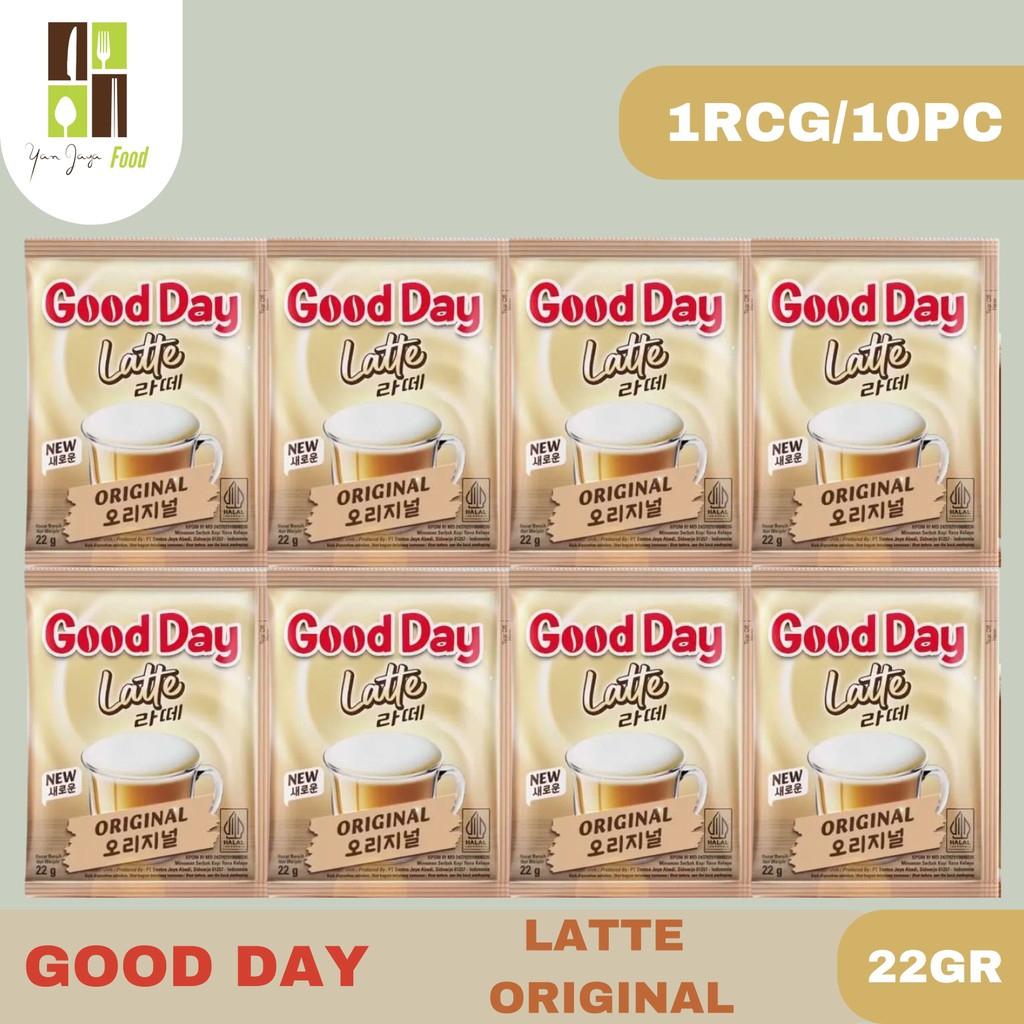 

Good Day Coffee 22g-1RCG/10PC Rasa Latte Original Butterscotch / Coffee Instan Premix / Good Day