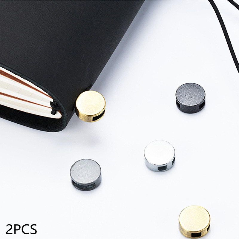

2Pcs Vintage Travelers Notebook Accessories Metal Rope Buckle Planner Decorative Diy Tool High-Grade Retro Pendant Stationery